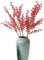 EasyLifeStore 72 cm roter Kunstblumen Weihnachtsbeerenzweig, fühlt Sich echt an, 5er Pack für Hochzeitsdekoration, Party, Zuhause, Küche, Bürodekor und Weihnachtsdekoration