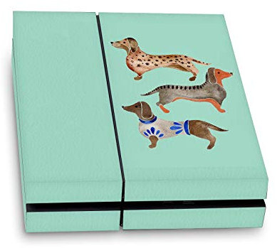 Head Case Designs Offizielle Zugelassen Cat Coquillette Dachshunde Kunst Mix Vinyl Haut Gaming Aufkleber Abziehbild Abdeckung kompatibel mit Sony Playstation 4 PS4 Console