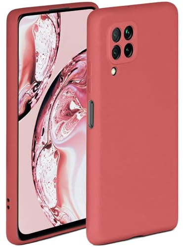 ONEFLOW Soft Case für Huawei P40 Lite Hülle aus Silikon mit Kameraschutz, Silikonhülle mit erhöhtem Schutz fürs Display, Backcover Schutzhülle, weiche Handyhülle, Rot