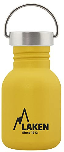 Bot. ac. inox Basic 350ml S/S tapón - Amarillo