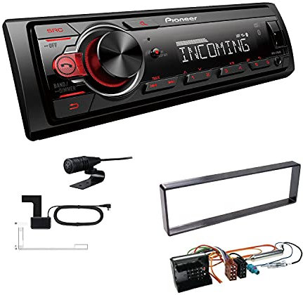 Pioneer MVH-330DAB 1 DIN Autoradio DAB+ Bluetooth USB AUX passend für Citroen C4 2004-2010 schwarz