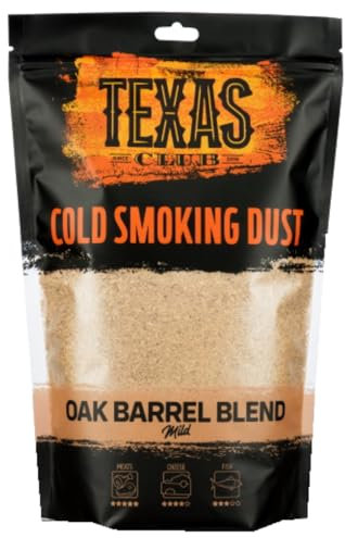 TEXAS CLUB Barrel Blend Cold Smoke Dust 0.5 kg for Perfect BBQ Grill and Picnic Time