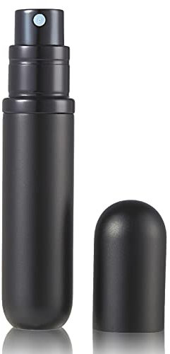 BRARIOS Atomizador de perfume rellenable, vacío de viaje, atomizador de 5 ml, mini botella de spray portátil, atomizador de bolsillo para viajes (negro Y)