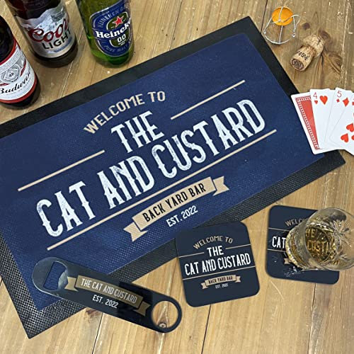 Personalised Custom Made Bar Accessories for Home Pub Set | Bar Runners, Bottle Openers, Beer Mat, Optics, Accessories