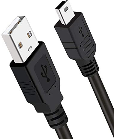 SIOCEN Cavo di ricarica da mini USB da tipo A a Mini B, per GoPro Hero 3+, cavo controller Sony PS3, lettore MP3, GPS Garmin, Dash Cam, PDA, Canon PowerShot Rebel ELPH Camera Playstation 3