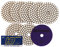HIGHDRIL Lot de 8 disques de polissage diamantés secs #30 pour meuleuse de sol ou polisseuse de sol en granit, pierre, marbre, diamètre 100 mm