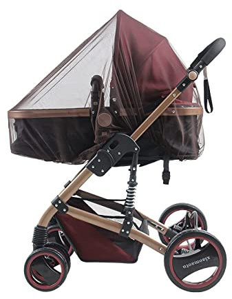 Moskitonetz Kinderwagen Universal Insektenschutz für Buggy Babywagen Reißfest Atmungsaktiv Fliegennetz Spoprtwagen Luftig Babyschalen Mückennetz mit Gummizug Insektennetz für Reisebett Kinderwagen