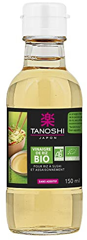 TANOSHI - Vinaigre de Riz Bio - Idéal pour Assaisonner Salades, Marinades et Riz Sushi - 150 ml