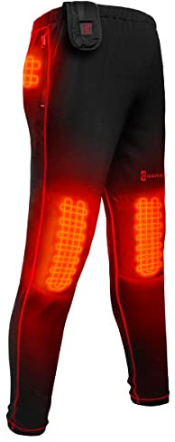 Gerbing 7V Battery Men's Heated Pants – Battery Operated Pants with 2700 mAh Power Capacity for Winter Season L Black