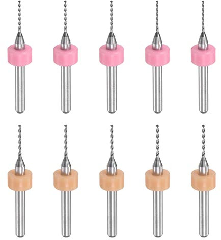 QUARKZMAN 20 Stück Micro Gravur Leiterplatte Bohrer Set 0,8mm 1mm, 1/8 3,175mm Schaft