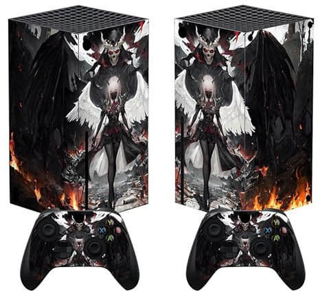 PlayVital Adesivo Skin per Xbox Series X Console&Controller Sticker Decal Cover Vinile per Xbox Series X-Angelo delle Tenebre
