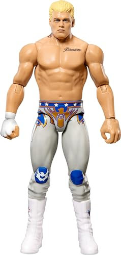 Mattel WWE Top Picks 15,2 cm Cody Rhodos Actionfigur mit 10 Gelenkpunkten und realistischem Look
