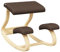 vidaXL Kniestuhl, Kniehocker mit dicken Posltern, Ergonomischer Stuhl 120 kg Belastbarkeit, Bürostuhl Gesundheitsstuhl, Braun Birkensperrholz