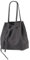 SH Leder ® Damen Echt Rindleder Shopper mit schleife und Innentasche in vielen Farben Schultertasche Henkeltasche 29x33cm Sandra G535 (Dunkelgrau)