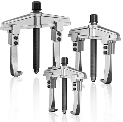 XIIW 3-TLG Universal Abzieher 2 Armig, Spannweite 40-150mm, Einstellbar Lagerabzieher Parallelabzieher 110-170mm Tiefe, Klauenabzieher Kugellagerabzieher, Ausdrücker Abzieher Werkzeug 4“/6”/8“