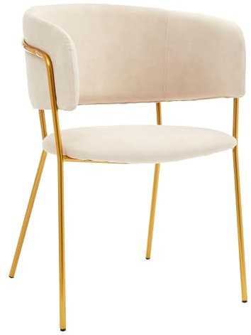 Selsey Prools Stuhl, Metall, Beige, 63 cm breit