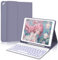 YNNHUDEEP Tastiera iPad 6 Generazione, Tastiera iPad 9.7, Custodia Tastiera Italiano Bluetooth Retroilluminata per iPad 5, ipad pro 9.7, iPad Air 2, iPad Air 1, Viola lavanda