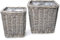 Dio only for you 2er Set Pflanzkorb Weide eckig | Blumenkorb Korb Weidenkorb Pflanzgefäß | 23-36 cm