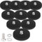 Keukenket 10 Stück M4 Gewindemagnete, 43MM 15KG Gummiert, Schwarz, Rund, Neodym, Extra Stark, Magnet zum Anschrauben, Gewindemagnet