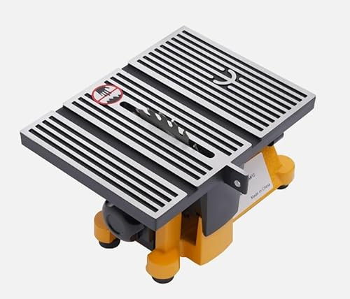 BAOCHADA 4 Inch Mini Table Saw Portable Table Saw, Mini Hobby Table Saw with three 4'' Saw Blades, Mini Bench Saw Small Cutting Machine Cutting Depth 1.6CM, Worksite Table Saw for DIY Handmade