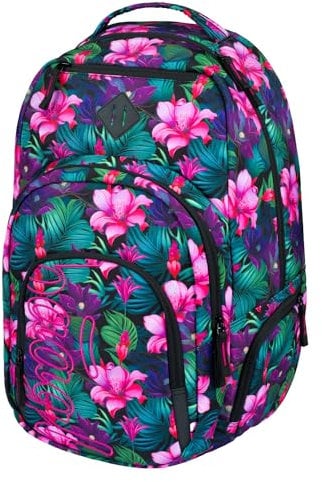 Baagl Ergonomischer Großer Rucksack mit Kühlfach für Damen Teenager mit Laptopfach, Backpack für Studenten, Daypack für Schule, 35 l (Paradise)