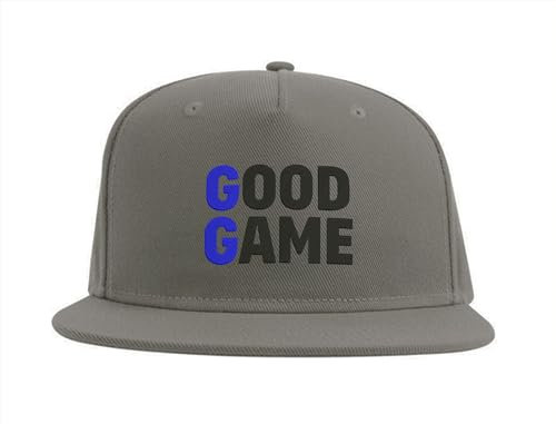 Lauthings GG Good Game Gaming Life Snapback Cap Fullcap Embroidered Hat Grey