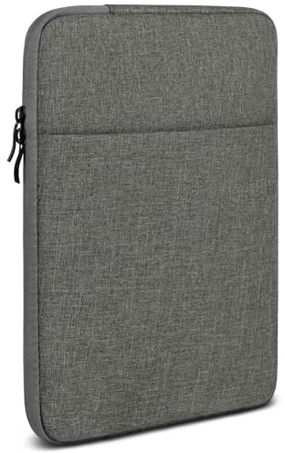 moex Tablet Hülle für Xiaomi Pad 6S Pro 12.4 Tasche mit Reißverschluss und Fach für Zubehör, Nylon Stoff Sleeve weich Gepolstert, Schutzhülle Minimalistisch Dash Case, Dunkelgrau