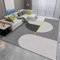 Balkon Bodenbelag Teppich Kinderzimme Grauer runder Druck Design Sofa Teppich Balkon Teppich Multi-Size Vorzimmer Teppich Rugs Washable 60X90CM