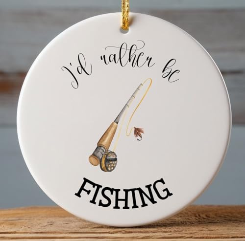 Weihnachtsbaumschmuck Angeln Fischer Angeln Angler Angelausrüstung Angelhobby Fischliebhaber Sportler Angeln Für Ehemann Weihnachtsanhänger Ideal Christbaumschmuck Anhänger Weihnachtsschmuck
