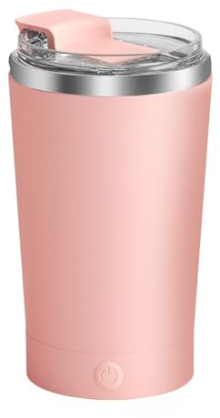 DONGKER Kaffeetasse mit Rührfunktion, 380 ml 7000 U/min Selbstrührender Becher, Elektrischer Magnetische Rührtasse mit Deckel für Kaffee, Tee, heiße Schokolade, Milch und Kakao