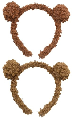 2 Stück Plüsch-Stirnbänder, Niedliche Tier-Stirnbänder, Kreative Styling-Stirnbänder, Cosplay-Zubehör, Party-Haar-Accessoires