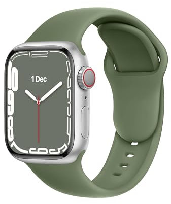 DONEGANI C1B for Apple Watch Strap Ultra 2 Se 10 40mm 44mm 46mm 42mm 45mm 41mm 38mm 49mm Series 10 9 8 7 6 5 4 3 Band Women Men Sport Silicone Olive Green
