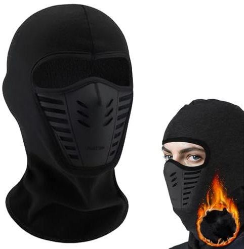 XOXVURI Ski Maske Ski Snowboard Sports Mask Windproof Multifunctional Headwear Black by