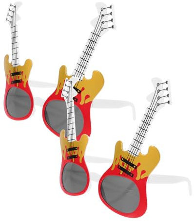 Holibanna Partybrille Gitarre 2 Stück Kunststoff Neuheit Foto Requisite Leicht Und Langlebig Für Halloween Kindergeburtstag Festival