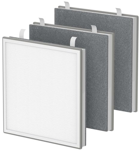 Leemone Vital 100 Ersatzfilter, kompatibel mit LEVOIT Vital100 Luftreiniger und VAVA VA-EE004 Luftreiniger, 3-in-1 True HEPA hocheffiziente Aktivkohle, Vital 100-RF, 3 Stück