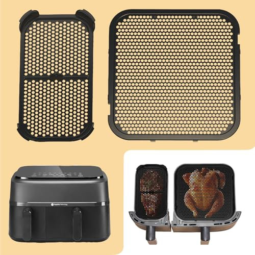 Olgary Spritzschutz Zubehör für Philips Airfryer 3000 Dual Basket - 2 Stück Zubehör für Heißluft-Friteusen, Anti-Spritzschutz,Airfryer Zubehör für Philips Steam Airfryer 5000 Series Dual Basket