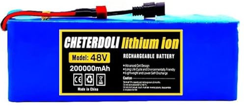 Batería Recargable De Iones De Litio 48V 200Ah 13S3P Batería De Bicicleta Con Cargador Batería De Litio Batería De Bicicleta Eléctrica De 48 Voltios Scooter Eléctrico XT30