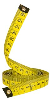 Pasmanta Maßband zum Nähen, weich, beidseitig bedruckt, 150 cm lang, für Schneider, Handwerker und Haushalte (gelb)