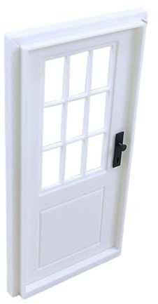 HGZLQKD 1/12 Scale Dollhouse Opening Door, Miniature Furniture, Artificial Mini Door for Living Room, White Color