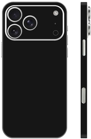 Skin Wrap for iPhone 17 Pro Max, Protective Film Vinyl Decal Stickers Cover for Phone Back, Camera, Frame (Black)