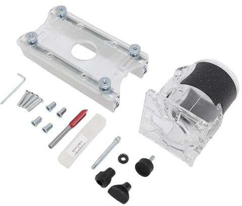 FTVOGUE Woodworking Router Base Slotting Bracket Set 2 in 1 Design Aluminum Alloy for 65mm Router with Fixed and Plunge Modes for Furniture and Crafts