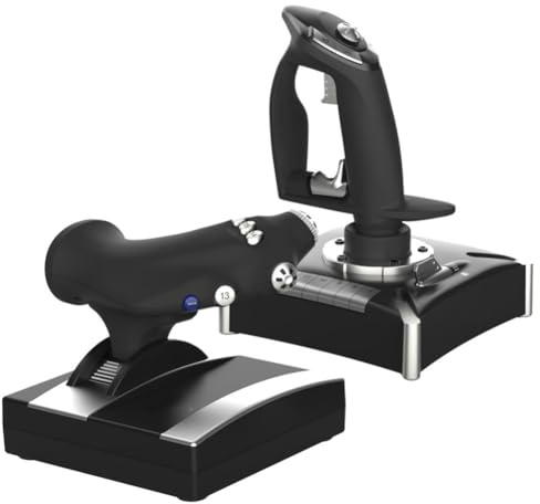 Simulierter Flugcontroller, kompatibel mit PC, PS4 und Xbox, bietet reaktionsschnelle Tasten und ergonomischen ABS-Griff für präzise Steuerung