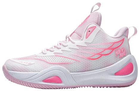 Scarpe da basket da donna – Scarpe sportive da donna comode da basket leggere traspirante da basket antiscivolo sneakers da esterno spesse chic, rosa, 37 EU
