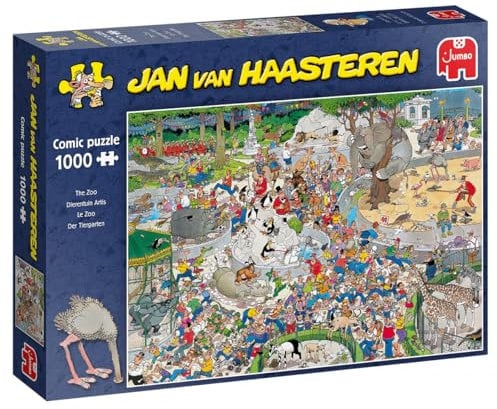 Jumbo Puzzles 335015 JUMBO Puzzle 01491 Der Tiergarten, Jan van Haasteren, 1000 Teile