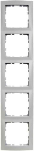 Berker Hager S1 - Rahmen 80 x 80 5 Elemente weiß Polar