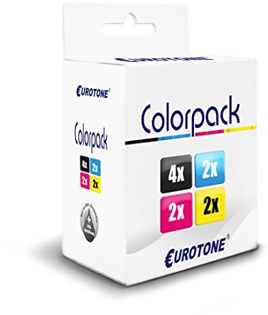 (10er Set (4xK+2xC+2xM+2xY) für Epson T0611 - T0614) • 10x Kompatibel Druckerpatrone für Epson T-0611 T-0612 T...