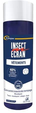 INSECT ECRAN - Trempage vêtements et tissus - Solution insecticide - Protection contre les piqûres de moustiques - Dès 24 mois - 200 ml