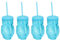 HAC24 4er Set Trinkgläser in Tukan Optik Cocktail Gläser mit Deckel und Trinkhalm Bar Cocktailgläser Longdrinkgläser Partygläser