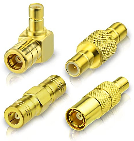 Bingfu DAB Kfz Antenne Adapter SMB Stecker auf SMB Buchse Connector 4 Kit kompatibel mit DAB Autoradio Pioneer Alpine Pure Clarion MEHRWEG
