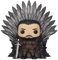 Funko 37791 POP. Deluxe: Game S10: Jon Snow Sitting on Iron Throne Collectible Figure, Multicolour